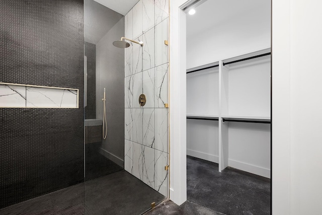 13213 State Highway M, Billings, MO 65610 - bathroom with walk in shower, concrete flooring, and a spacious closet