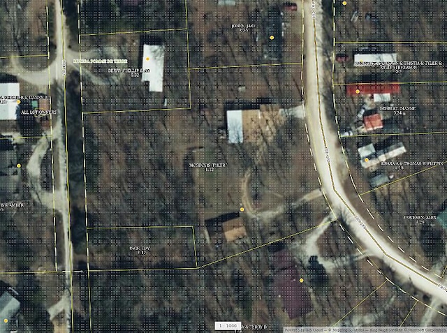 22182 County Road 288, Pittsburg, MO 65724 - aerial overview of property's location with property parcel outlined