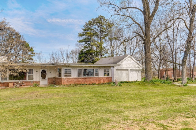 603 E Mount Vernon St, Nixa, MO 65714 - single story home with brick siding, a front lawn, and an attached garage