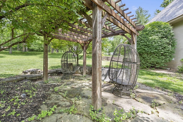 5575 S Castlebay Dr, Springfield, MO 65809 - view of grassy yard featuring a pergola