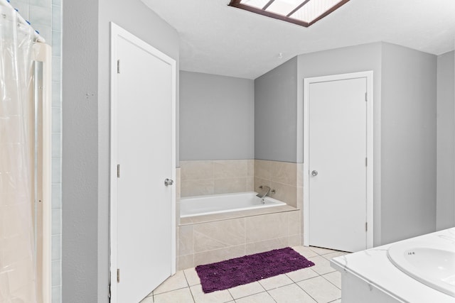 3645 S Ridgecrest Ave, Springfield, MO 65807 - full bath with a garden tub, tile patterned flooring, and vanity