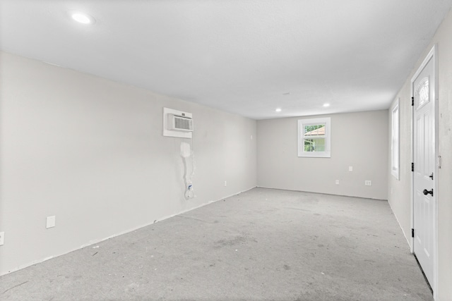 3645 S Ridgecrest Ave, Springfield, MO 65807 - unfurnished bedroom featuring a wall mounted AC, recessed lighting, and carpet floors