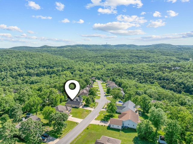 181 Rosewood Ln, Branson, MO 65616 - aerial view of a heavily wooded area and mountains