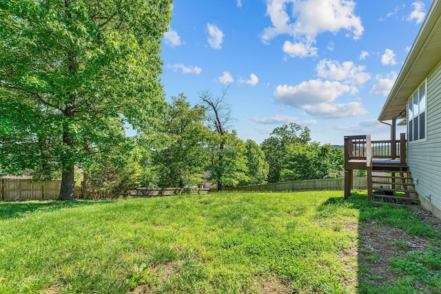 181 Rosewood Ln, Branson, MO 65616 - view of yard featuring stairs and a deck