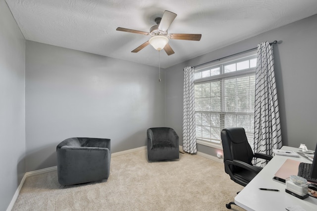 3192 W Melbourne St, Springfield, MO 65810 - carpeted office space with ceiling fan and baseboards