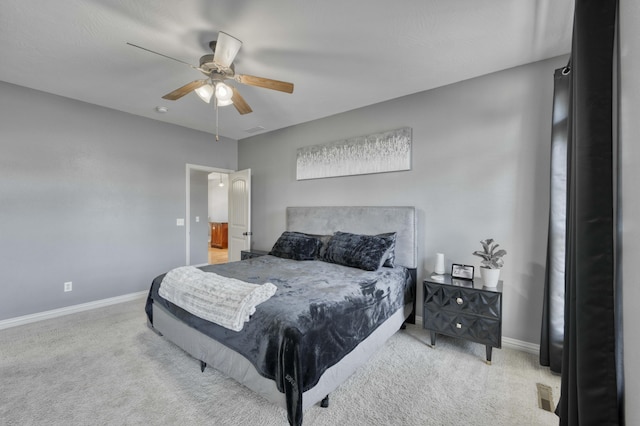 3192 W Melbourne St, Springfield, MO 65810 - bedroom with carpet floors, baseboards, and a ceiling fan