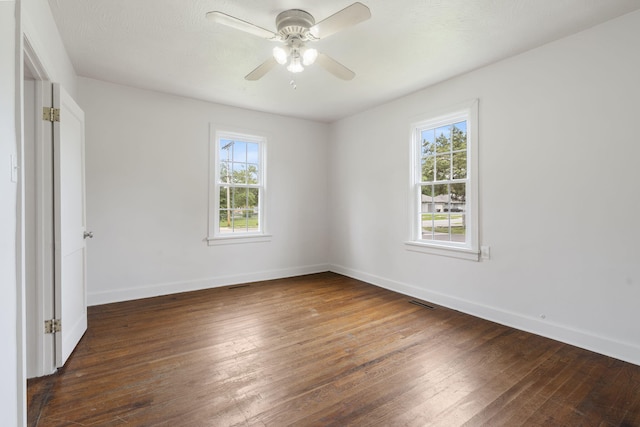 2500 W Mount Vernon St, Springfield, MO 65802 - unfurnished room with hardwood / wood-style floors, baseboards, and ceiling fan