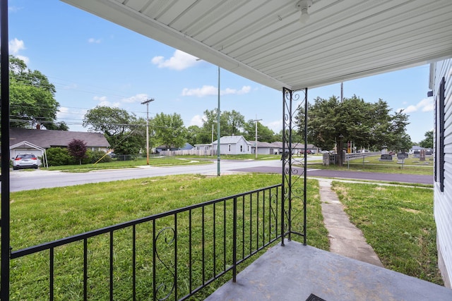2500 W Mount Vernon St, Springfield, MO 65802 - porch featuring a residential view and a lawn