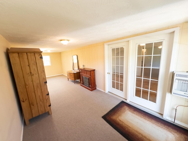 4095 Bell Springs Rd, Marshfield, MO 65706 - hallway featuring heating unit, baseboards, and carpet flooring