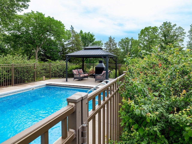 4266 S 94th Rd, Bolivar, MO 65613 - view of pool featuring a gazebo and view of wooded area