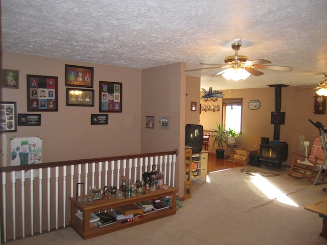 32880 Normal Dr, Eldridge, MO 65463 - hallway with a textured ceiling and carpet flooring