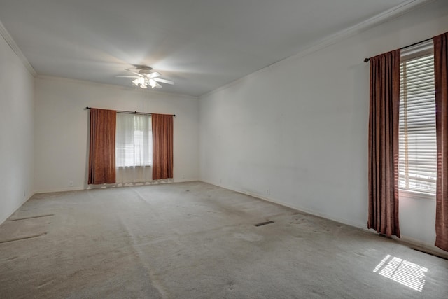 17381 Imperial Rd, Carthage, MO 64836 - carpeted empty room with ornamental molding and ceiling fan