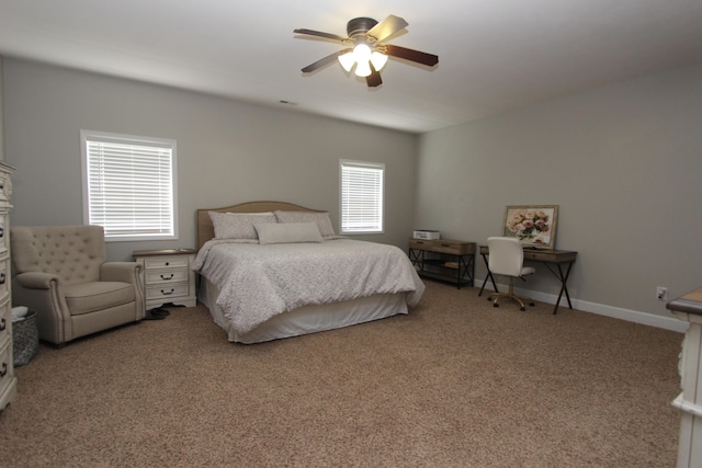 2362 Hazelwood Rd, Seymour, MO 65746 - bedroom featuring light colored carpet, ceiling fan, and baseboards
