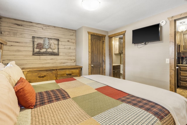26 Cave Ln Unit 10, Indian Point, MO 65616 - bedroom with wooden walls