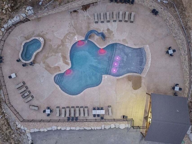 26 Cave Ln Unit 10, Indian Point, MO 65616 - aerial view of a pool area