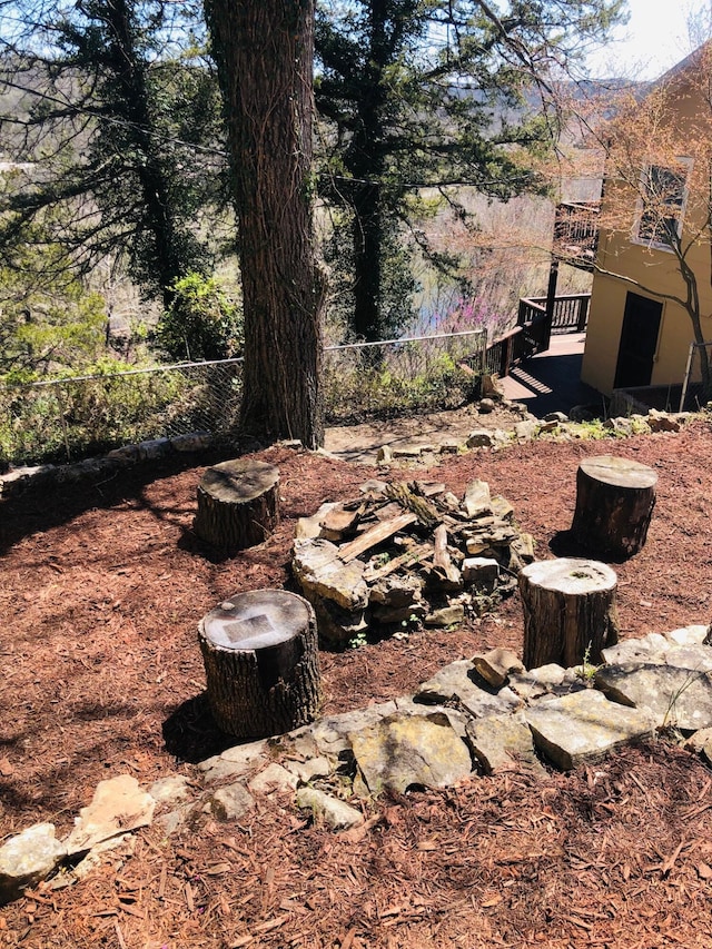 530 Taneycomo Hill Dr, Hollister, MO 65672 - view of yard with an outdoor fire pit