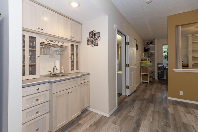 150 Licaria Rd, Ozark, MO 65721 - indoor wet bar featuring wood finished floors and a textured ceiling