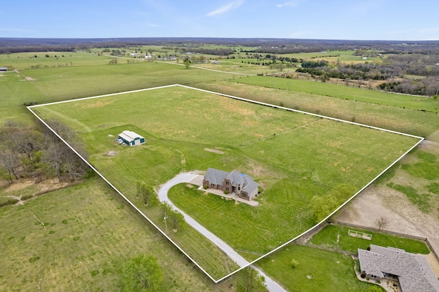 110 Castlekeep Dr, Rogersville, MO 65742 - overview of rural landscape with property boundaries highlighted