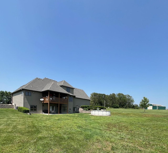110 Castlekeep Dr, Rogersville, MO 65742 - view of green lawn with a deck