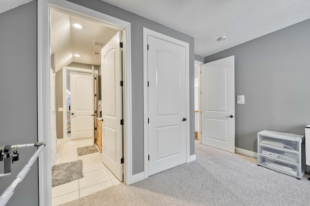3262 S Thornridge Dr, Springfield, MO 65809 - hallway with baseboards, recessed lighting, and light carpet