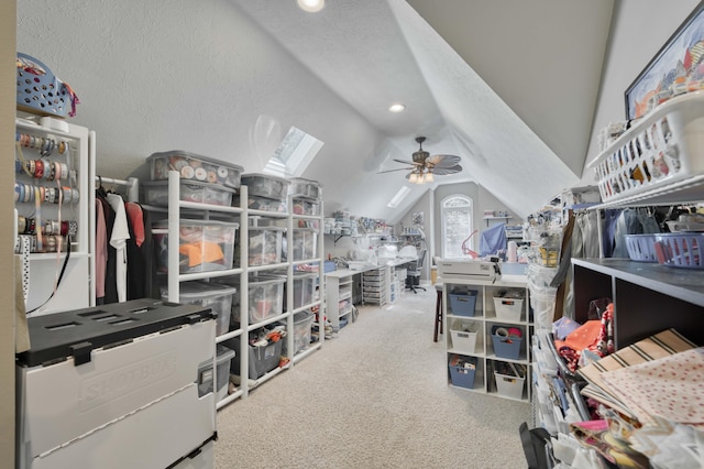 3262 S Thornridge Dr, Springfield, MO 65809 - interior space with ceiling fan and a skylight
