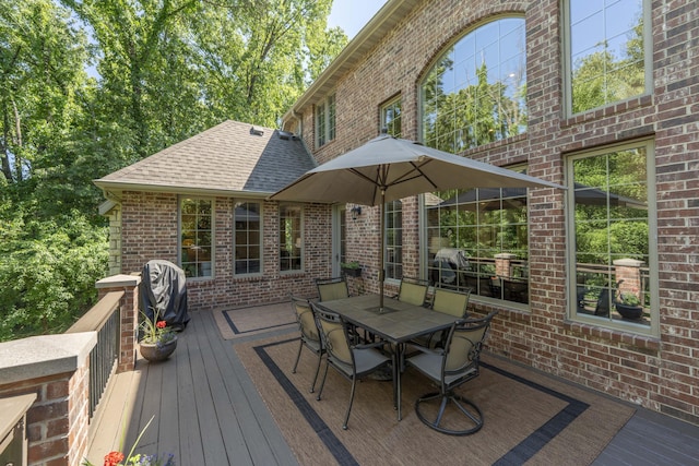 3262 S Thornridge Dr, Springfield, MO 65809 - deck featuring outdoor dining area and area for grilling
