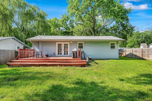 332 E Silsby St, Springfield, MO 65807 - back of house featuring french doors and a deck