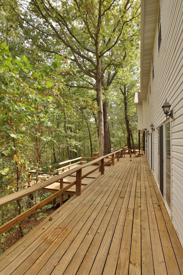 607 Sumac Ln, Marshfield, MO 65706 - view of wooden terrace