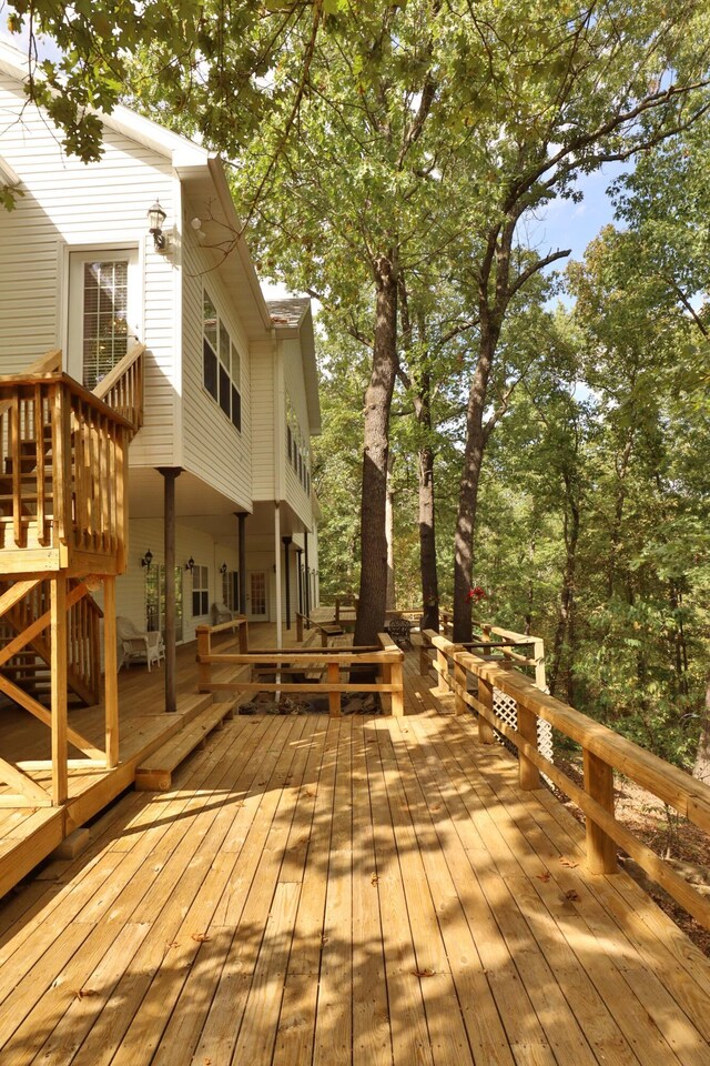 607 Sumac Ln, Marshfield, MO 65706 - view of wooden deck