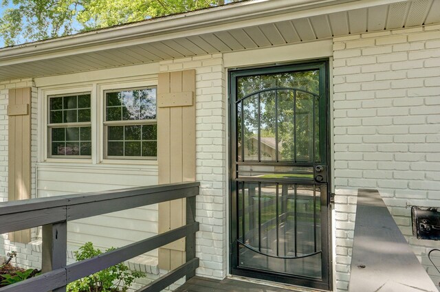 2411 S Rogers Ave, Springfield, MO 65804 - view of exterior entry with brick siding