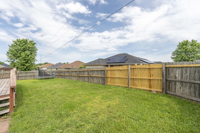 317 Cinnamon Ct, Sparta, MO 65753 - view of yard featuring a trampoline and a wooden deck