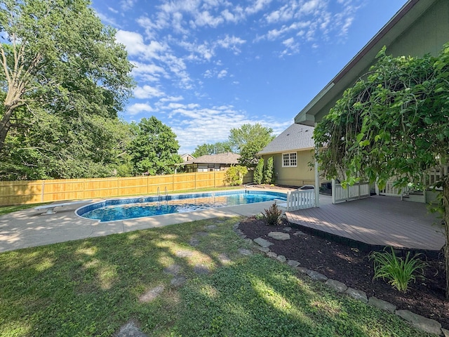 1831 E Woodbine St, Springfield, MO 65803 - view of swimming pool with a wooden deck