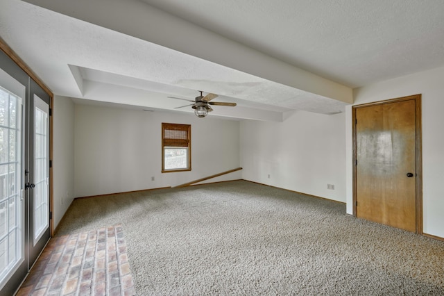 224 Loveland Dr, Rogersville, MO 65742 - carpeted spare room with ceiling fan, baseboards, and a textured ceiling