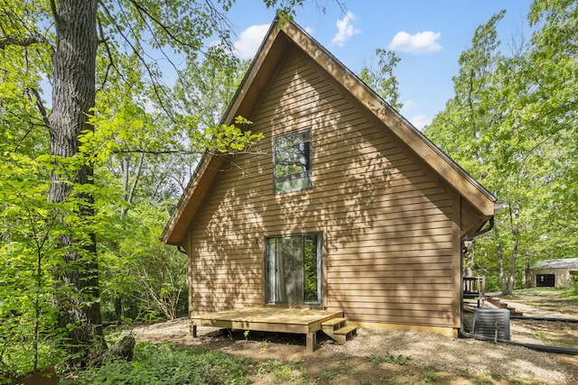 15295 S 1901st Rd, Stockton, MO 65785 - back of property with a wooden deck
