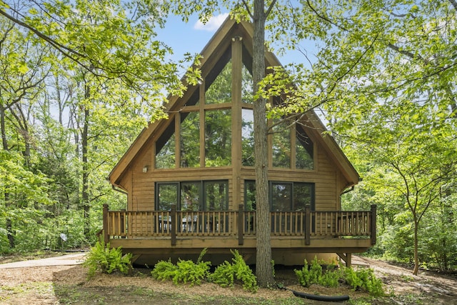 15295 S 1901st Rd, Stockton, MO 65785 - rear view of house featuring a wooden deck
