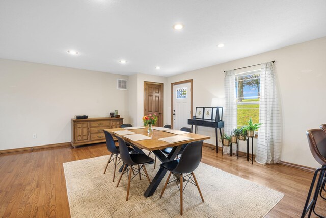 6755 W Farm Rd Unit 194, Republic, MO 65738 - dining space with baseboards, light wood finished floors, and recessed lighting