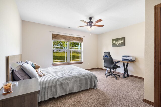 6755 W Farm Rd Unit 194, Republic, MO 65738 - bedroom with carpet, baseboards, and ceiling fan