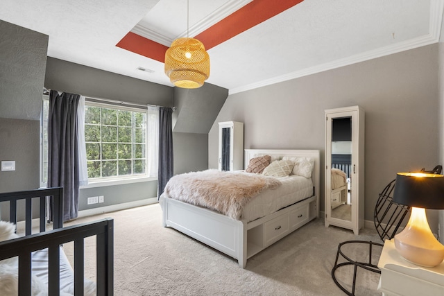 200 Barnes Ln, Branson, MO 65616 - bedroom featuring light colored carpet, crown molding, and baseboards
