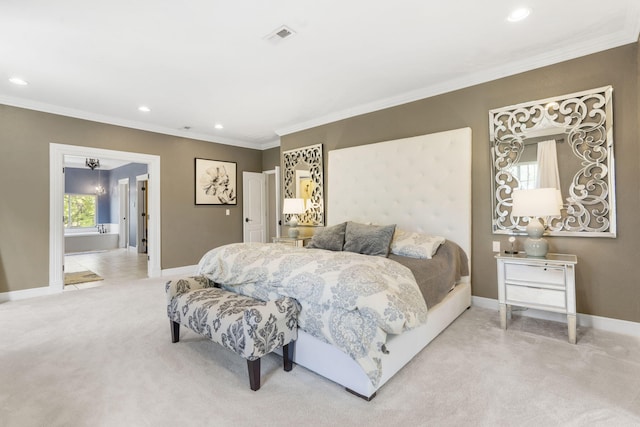 200 Barnes Ln, Branson, MO 65616 - carpeted bedroom featuring recessed lighting, baseboards, and ornamental molding