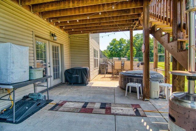 1054 W Itaska Rd, Nixa, MO 65714 - view of patio featuring grilling area and outdoor dining space