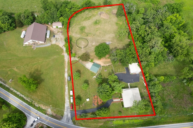 36205 State Highway 413, Crane, MO 65633 - aerial view of property and surrounding area featuring property parcel outlined