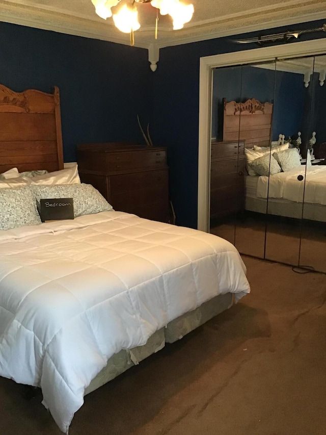 310 S 6th St, Thayer, MO 65791 - bedroom with ornamental molding, a closet, and carpet floors