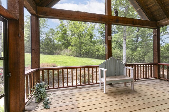 184 Appaloosa Trl, Saddlebrooke, MO 65630 - sunroom featuring lofted ceiling