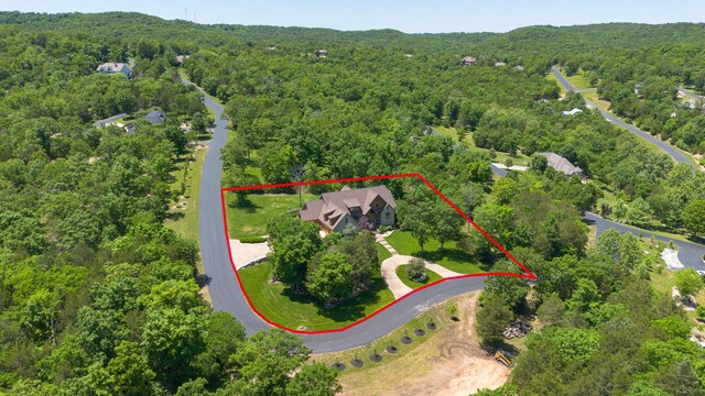 184 Appaloosa Trl, Saddlebrooke, MO 65630 - view of property location with a heavily wooded area and property boundaries highlighted