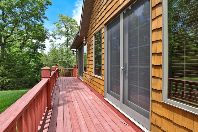 184 Appaloosa Trl, Saddlebrooke, MO 65630 - wooden terrace with french doors