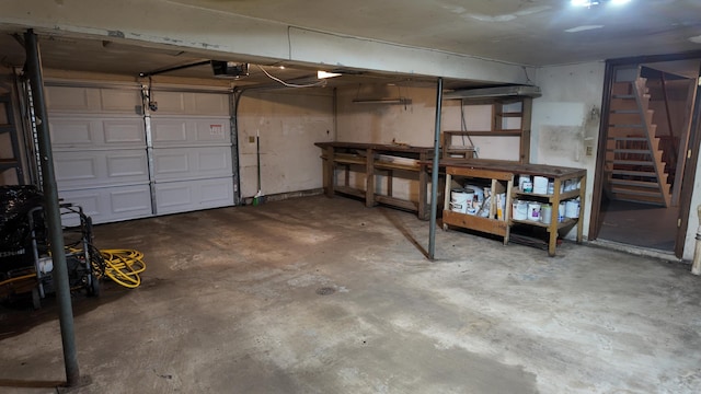 606 W Clover Dr, Clinton, MO 64735 - garage featuring a garage door opener