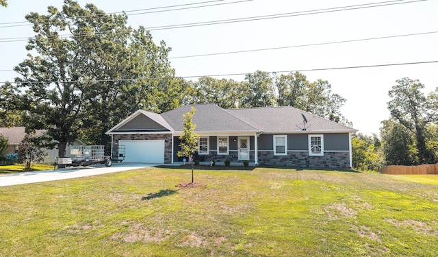 205 Seigenbein Rd, Saint Robert, MO 65584 - single story home with stone siding, driveway, and an attached garage