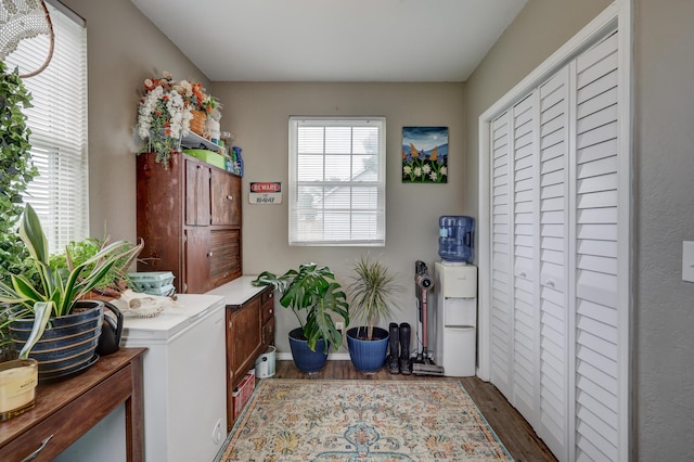 307 Azalea St, Duenweg, MO 64841 - washroom featuring wood finished floors and baseboards