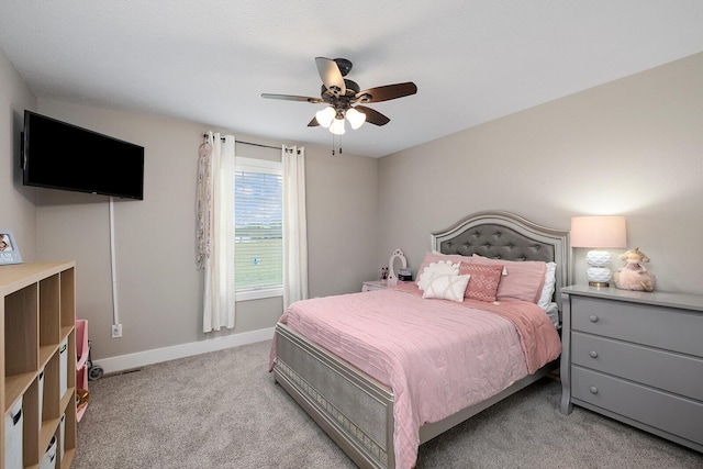 2025 Diego Ct, Bolivar, MO 65613 - bedroom featuring carpet flooring, baseboards, and a ceiling fan