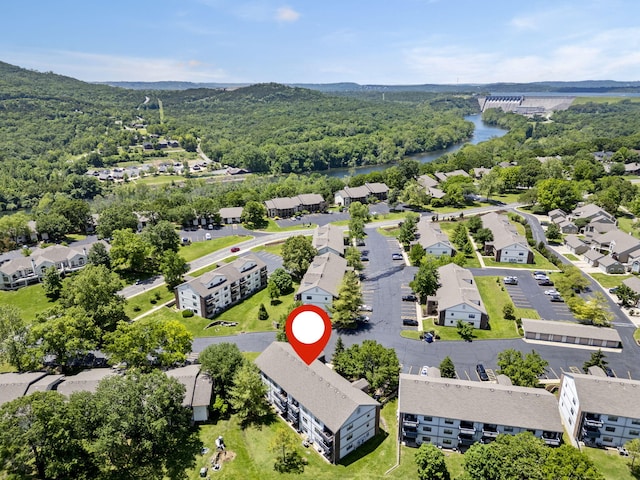 128 Bunker Ridge Rd Unit 2, Branson, MO 65616 - aerial view of a nearby body of water and a forest